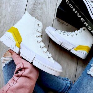 Converse CPX70 White/Speed Yellow High Top Women's Shoes Size 6 568648C